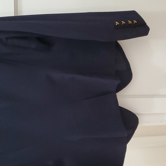 Navy Gold Buttoned Coat - Picture 10 of 11